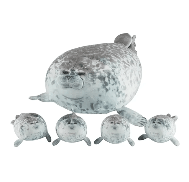 Mother and Son Seal Plush Toy Set 40 cm 5Piece Plush Seal Family
