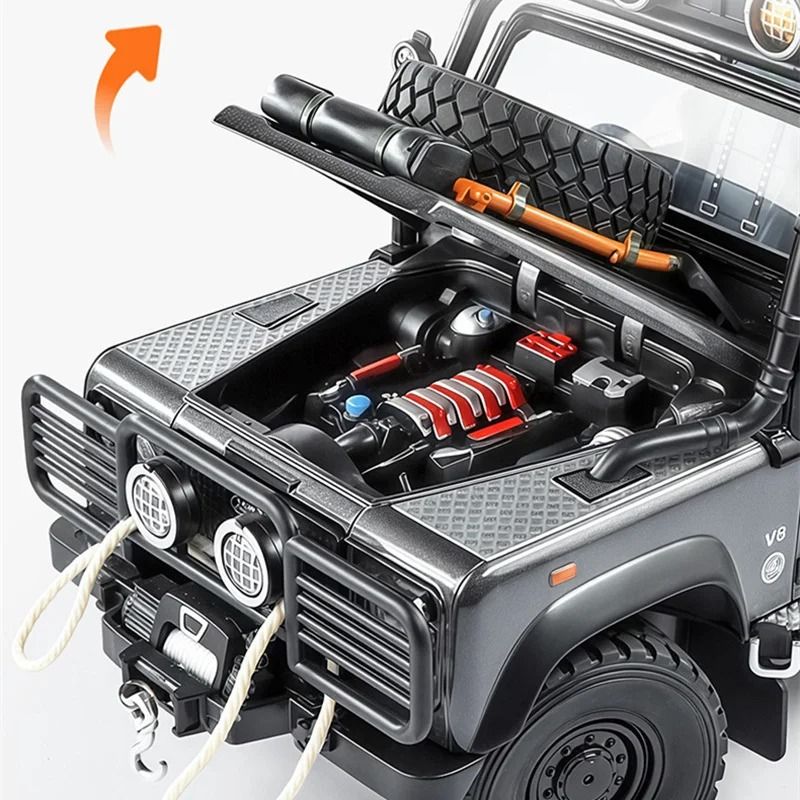1 24 Land Rover Defender 110 Tomb LE Alloy Car Model with Sound and Light