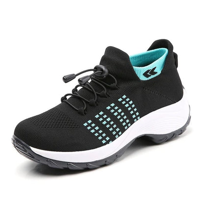Women Sock Sneakers Fashion Walking Trainers Breathable Platform Loafers