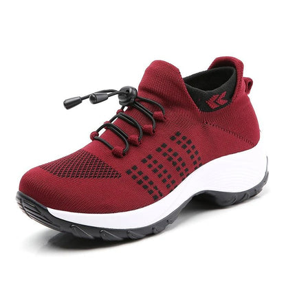 Women Sock Sneakers Fashion Walking Trainers Breathable Platform Loafers