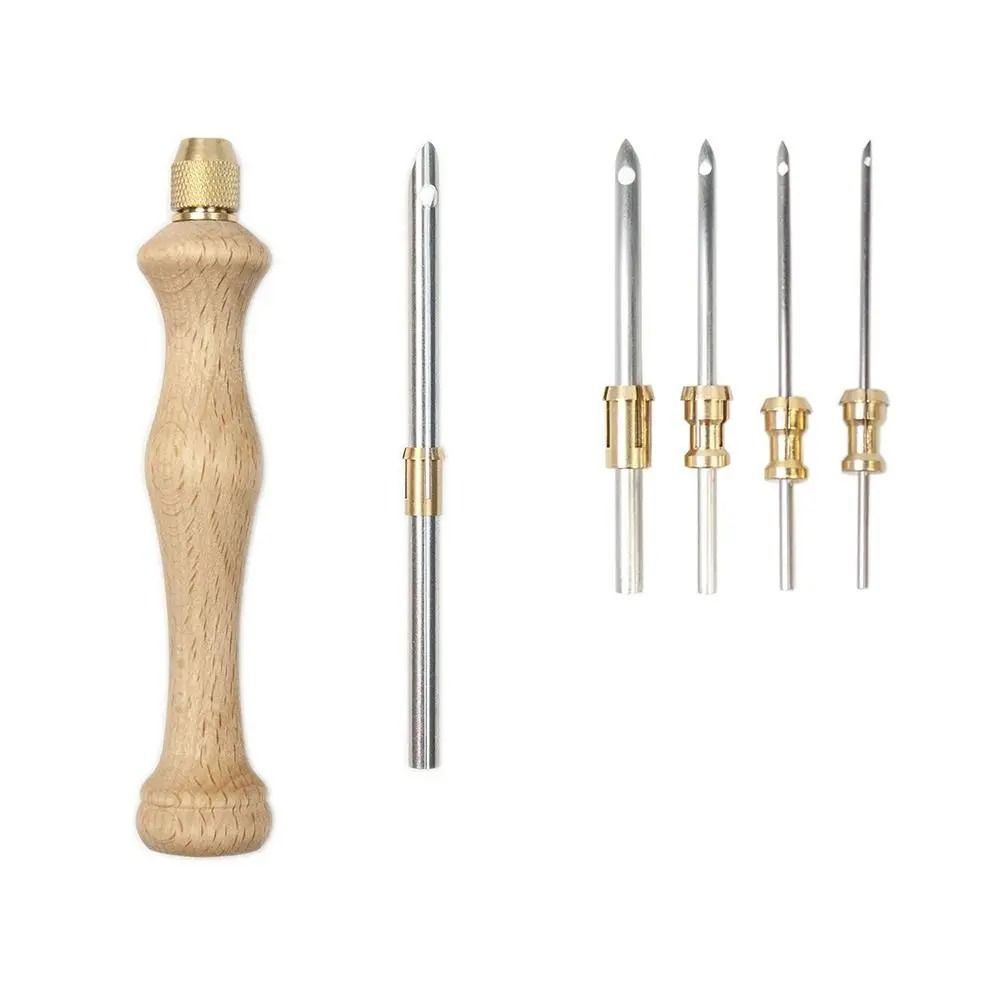 Adjustable Knitting Embroidery Pen Kit with Punch Needle Weaving Tools for DIY Sewing and Craft Projects