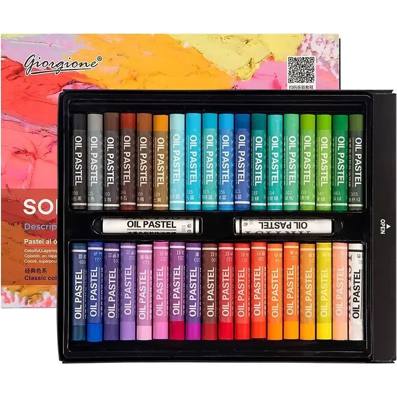Professional Color Oil Pastel Set, Soft Painting Crayons for Artists, Beginners & Students Drawing Graffiti Art School