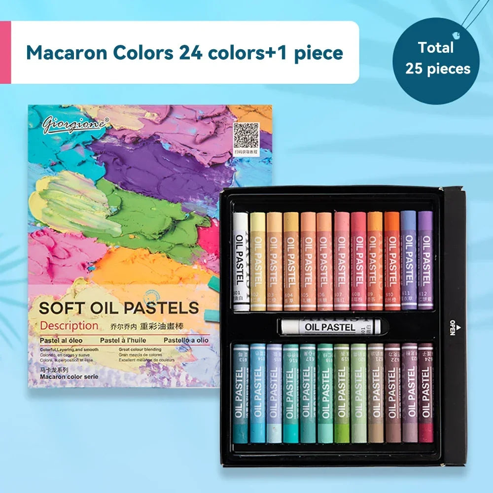 Professional Color Oil Pastel Set, Soft Painting Crayons for Artists, Beginners & Students Drawing Graffiti Art School