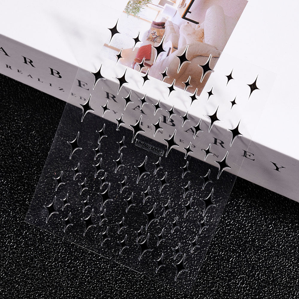 3D Gold Sun Moon Star Nail Art Stickers Celestial Self Adhesive Decals