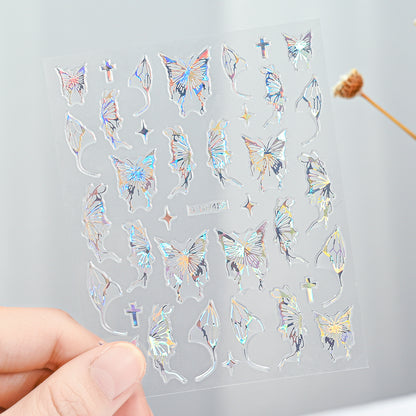 3D Gold Sun Moon Star Nail Art Stickers Celestial Self Adhesive Decals