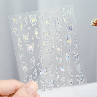 3D Gold Sun Moon Star Nail Art Stickers Celestial Self Adhesive Decals
