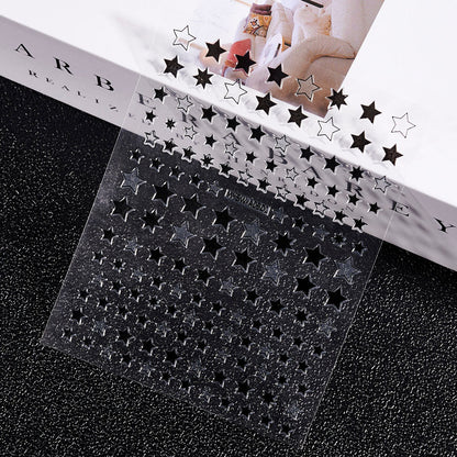 3D Gold Sun Moon Star Nail Art Stickers Celestial Self Adhesive Decals