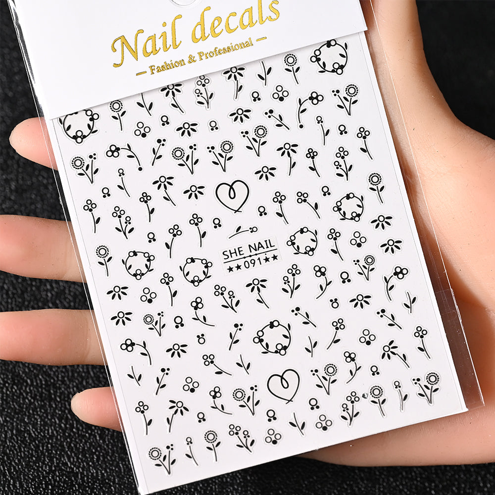 3D Gold Sun Moon Star Nail Art Stickers Celestial Self Adhesive Decals