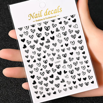 3D Gold Sun Moon Star Nail Art Stickers Celestial Self Adhesive Decals