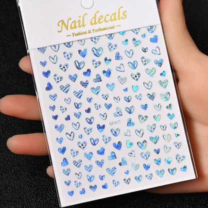 3D Gold Sun Moon Star Nail Art Stickers Celestial Self Adhesive Decals