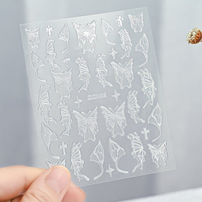 3D Gold Sun Moon Star Nail Art Stickers Celestial Self Adhesive Decals