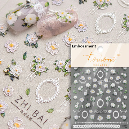 Colourful Frangipani, Bright Lily Flowers Nail Art Stickers, Gradual Petal Vivid Dew Delicate Romantic Manicure Decals