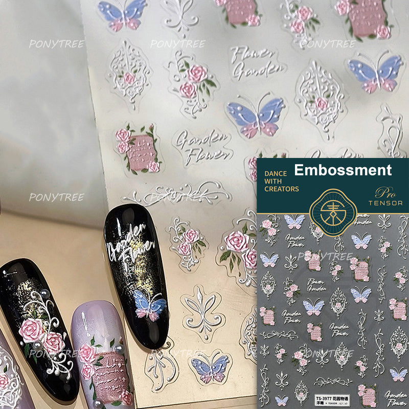 Colourful Frangipani, Bright Lily Flowers Nail Art Stickers, Gradual Petal Vivid Dew Delicate Romantic Manicure Decals