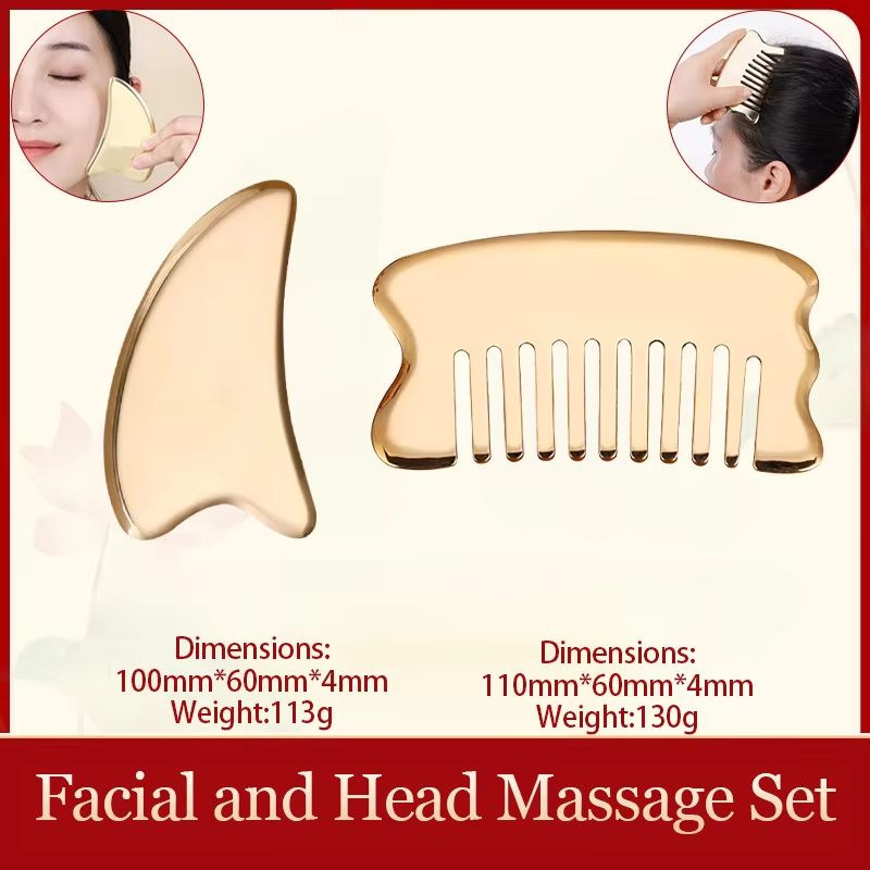 Guasha Facial Massager Tool – Kansa Wand for Natural Skin Rejuvenation & Relaxation