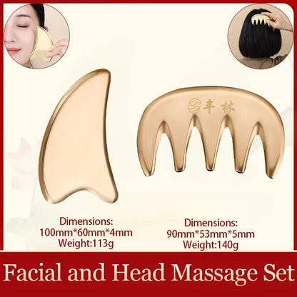Guasha Facial Massager Tool – Kansa Wand for Natural Skin Rejuvenation & Relaxation