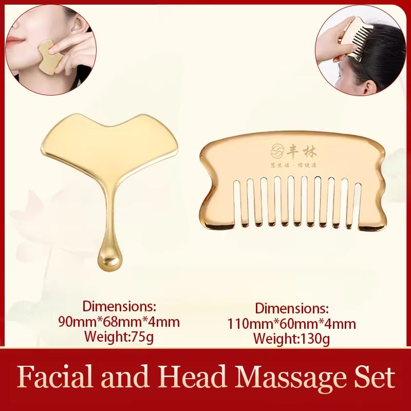 Guasha Facial Massager Tool – Kansa Wand for Natural Skin Rejuvenation & Relaxation