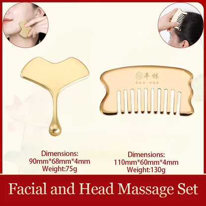 Guasha Facial Massager Tool – Kansa Wand for Natural Skin Rejuvenation & Relaxation