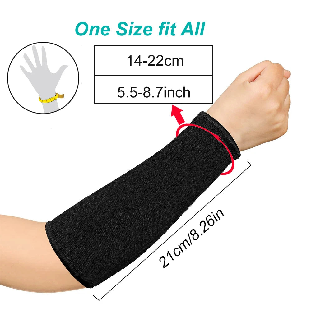 1 Pair Level 5 Cut Burn Resistant Sleeves, Thin Skin Bruising Working Arm Guards, Forearm Arm Protection