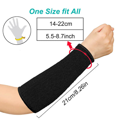 1 Pair Level 5 Cut Burn Resistant Sleeves, Thin Skin Bruising Working Arm Guards, Forearm Arm Protection