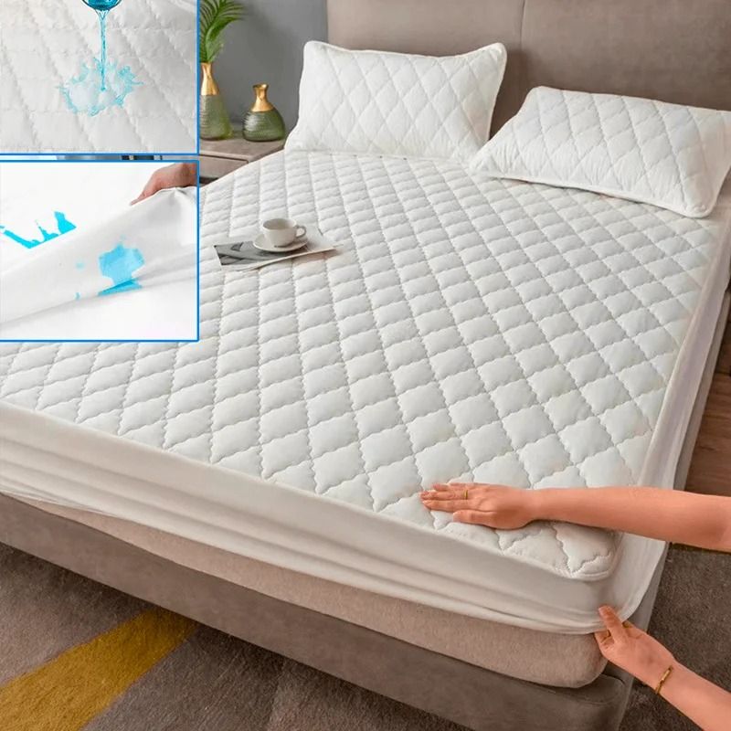 Waterproof Mattress Protector Fitted Sheet Style Bed Cover Multi Size