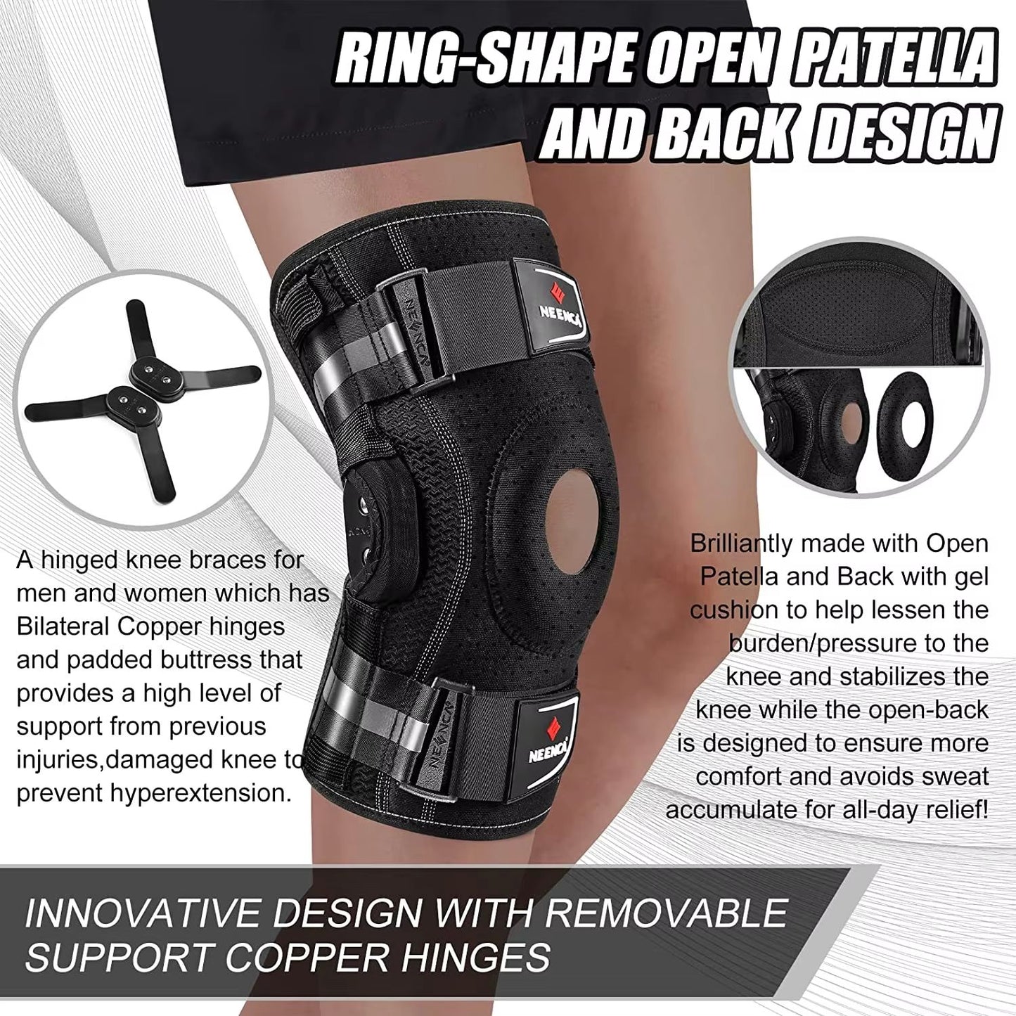 Hinged Knee Brace – Stabilizing Support for ACL, Meniscus Tear, Arthritis & Joint Pain Relief