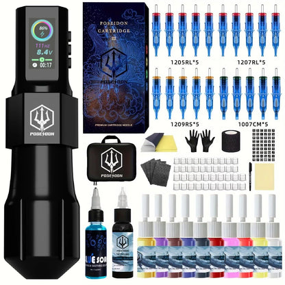 Wireless Tattoo Pen Kit Professional Machine for Permanent Makeup and Body Art