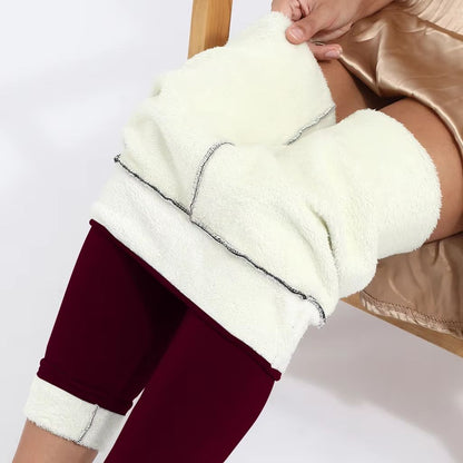 Women';s Winter High Waist Leggings – Plus Velvet Thick Stretch Pants for Warmth & Comfort