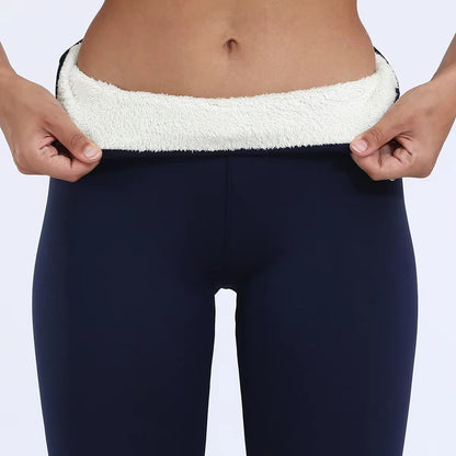 Women';s Winter High Waist Leggings – Plus Velvet Thick Stretch Pants for Warmth & Comfort