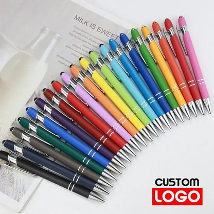 Wholesale Metal Ballpoint Pens with Touch Screen Tip, Office, School, Promotional Advertising Pen with Custom Logo