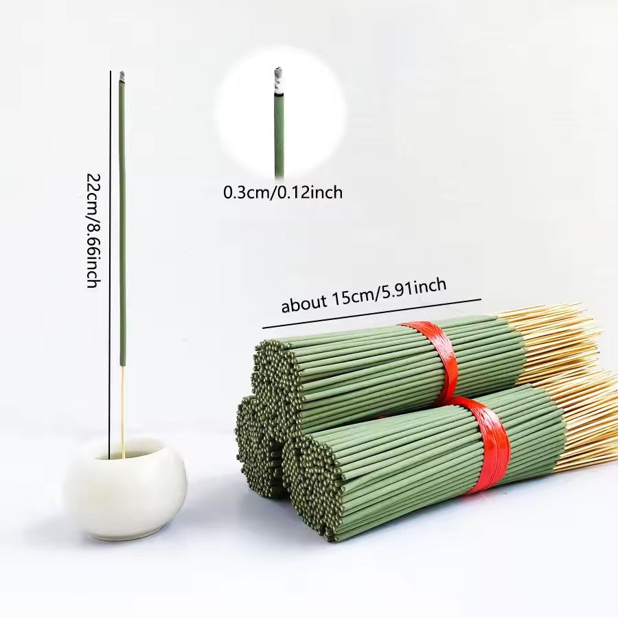 White Sage Incense Sticks in Bulk, Low Powder Bamboo Stick Incense for Meditation, Yoga, Home & Hotel Aromatherapy