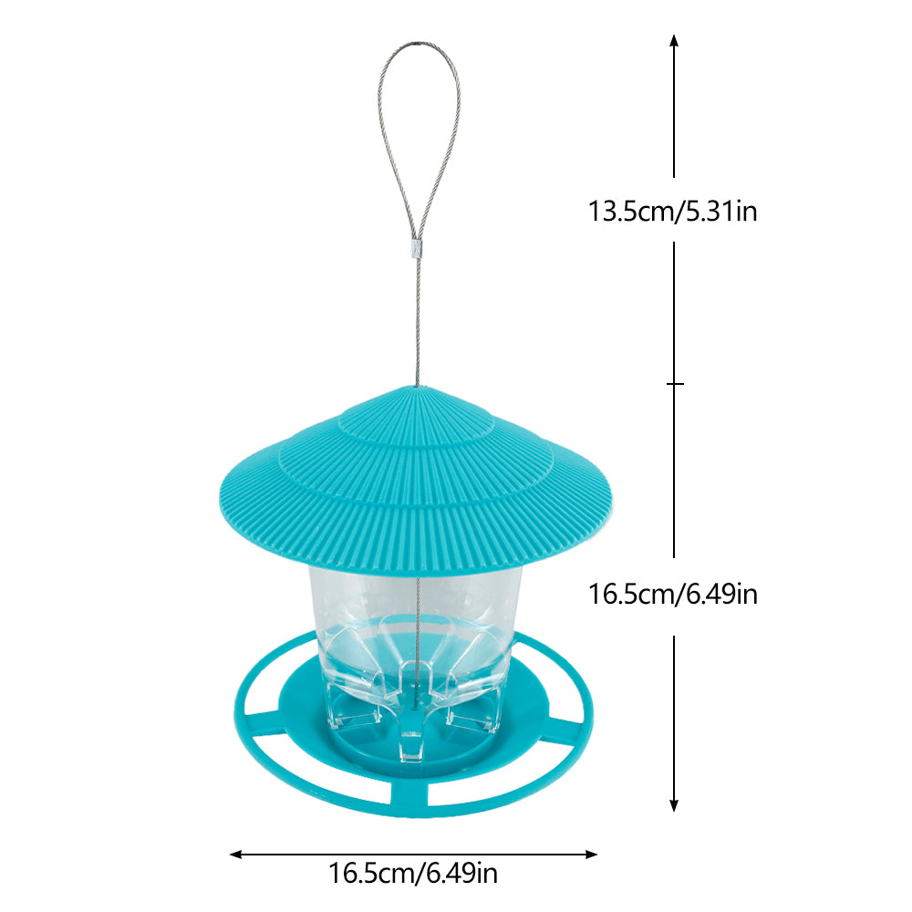 Outdoor Bird Feeder Hanging with Automatic Foot Feeding Large 2.6L Capacity, Squirrel Resistant Garden Decor