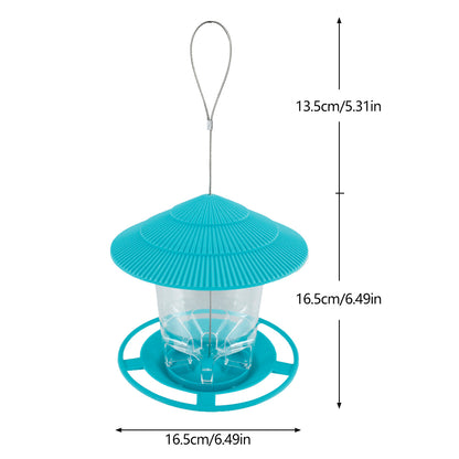 Outdoor Bird Feeder Hanging with Automatic Foot Feeding Large 2.6L Capacity, Squirrel Resistant Garden Decor