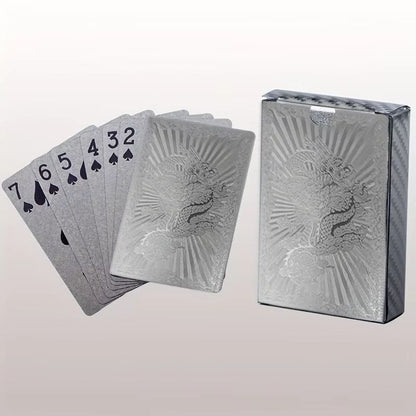 Luxury Waterproof Playing Cards – Sleek Black Poker Deck for Magic, Parties & Game Nights