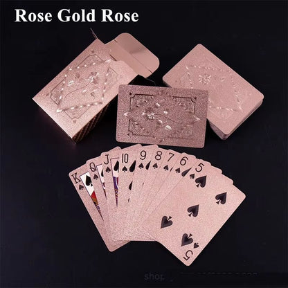 Luxury Waterproof Playing Cards – Sleek Black Poker Deck for Magic, Parties & Game Nights