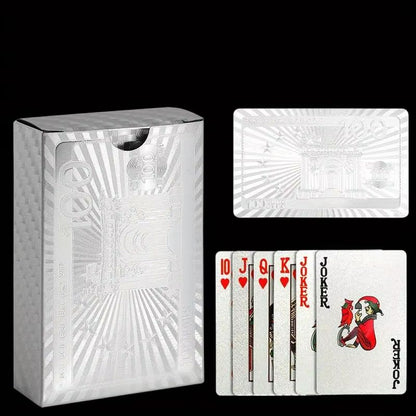 Luxury Waterproof Playing Cards – Sleek Black Poker Deck for Magic, Parties & Game Nights