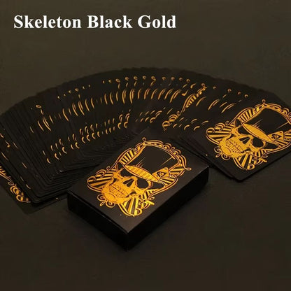 Luxury Waterproof Playing Cards – Sleek Black Poker Deck for Magic, Parties & Game Nights