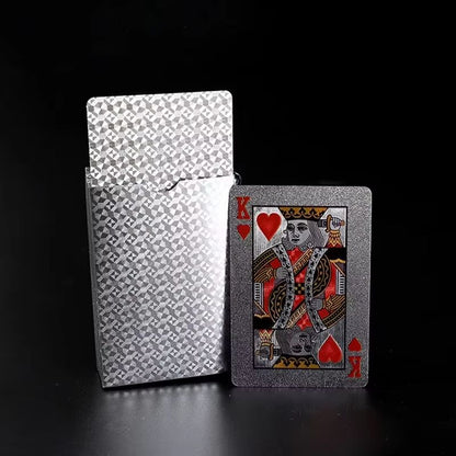 Luxury Waterproof Playing Cards – Sleek Black Poker Deck for Magic, Parties & Game Nights