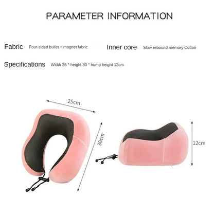 U Shaped Memory Foam Travel Neck Pillow for Sleeping and Airplane Use