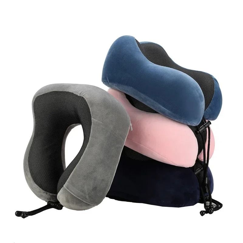 U Shaped Memory Foam Travel Neck Pillow for Sleeping and Airplane Use