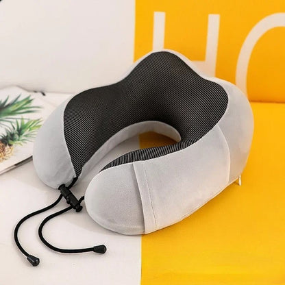 U Shaped Memory Foam Travel Neck Pillow for Sleeping and Airplane Use