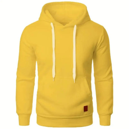 Mens Casual Hooded Drawstring Hoodie Lightweight Long Sleeve Pullover Sweatshirt
