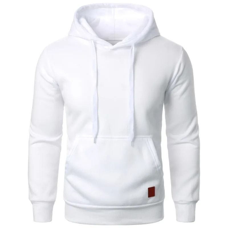 Mens Casual Hooded Drawstring Hoodie Lightweight Long Sleeve Pullover Sweatshirt