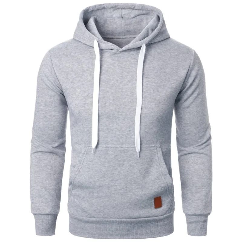 Mens Casual Hooded Drawstring Hoodie Lightweight Long Sleeve Pullover Sweatshirt