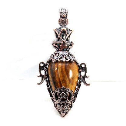 Water Drop Crystal Pendulum for Dowsing, Natural Amethyst, Rose Quartz, Onyx Antique Pendulums for Spiritual Divination