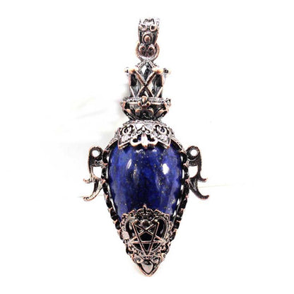 Water Drop Crystal Pendulum for Dowsing, Natural Amethyst, Rose Quartz, Onyx Antique Pendulums for Spiritual Divination