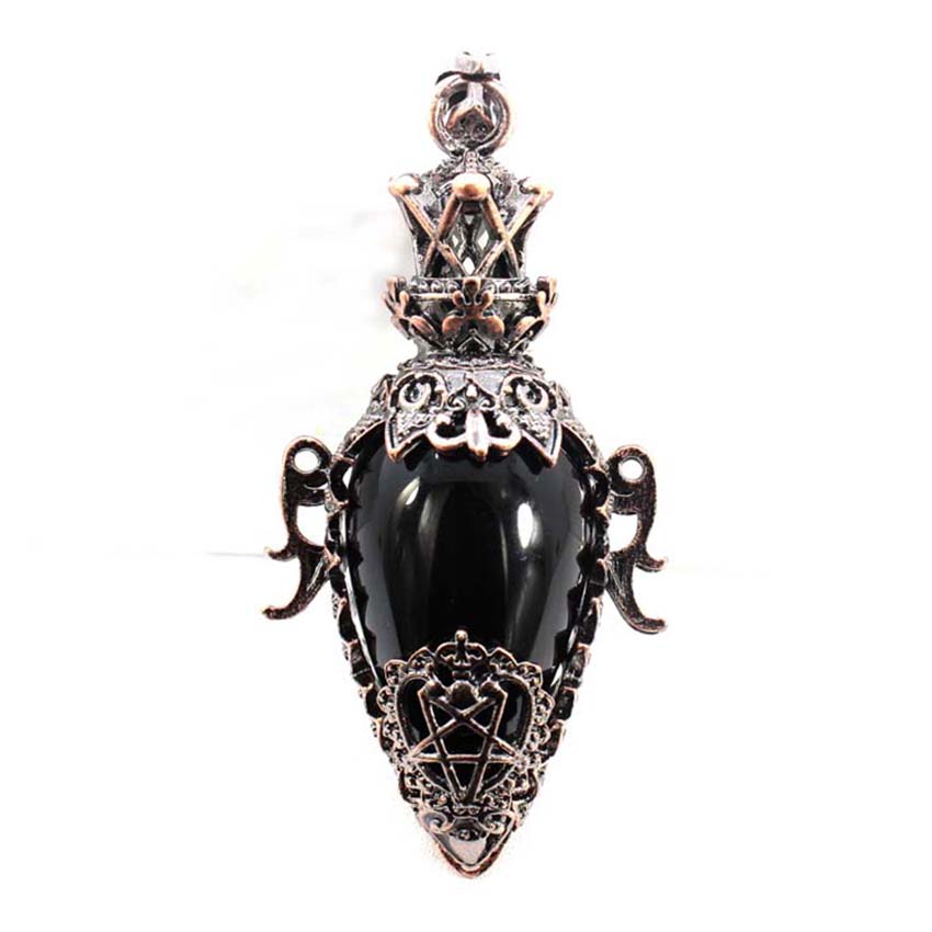 Water Drop Crystal Pendulum for Dowsing, Natural Amethyst, Rose Quartz, Onyx Antique Pendulums for Spiritual Divination