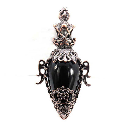 Water Drop Crystal Pendulum for Dowsing, Natural Amethyst, Rose Quartz, Onyx Antique Pendulums for Spiritual Divination