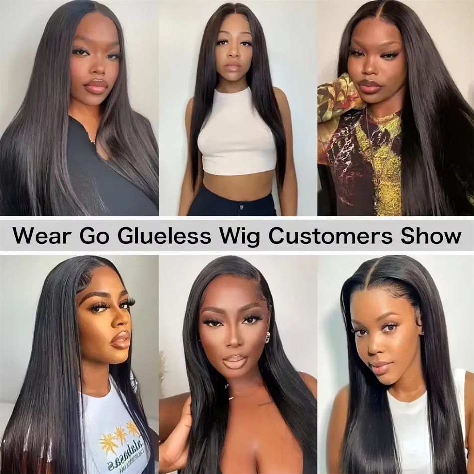 30" Glueless HD Lace Closure Wig – 100% Human Hair, Pre-Cut Ready to Wear Bone Straight Wig (4x4/5x5)