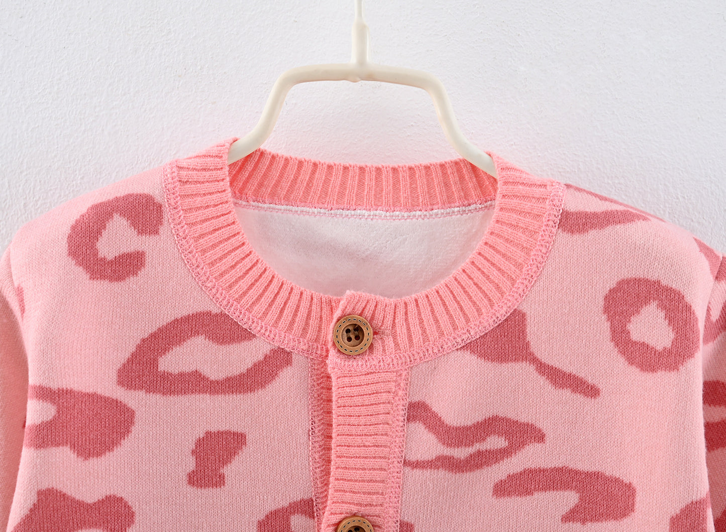Toddler Baby Knitted Romper Girls Bodysuit Pink Leopard Print Long Sleeve Cute Autumn Baby Clothes Jumpsuit Newborn Gift