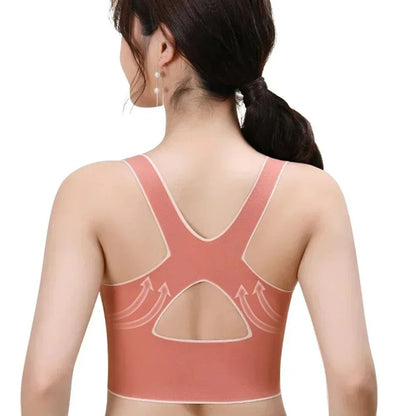 Sports Bra Adjustable Buckle Wireless Padded Comfy Yoga Fitness Top